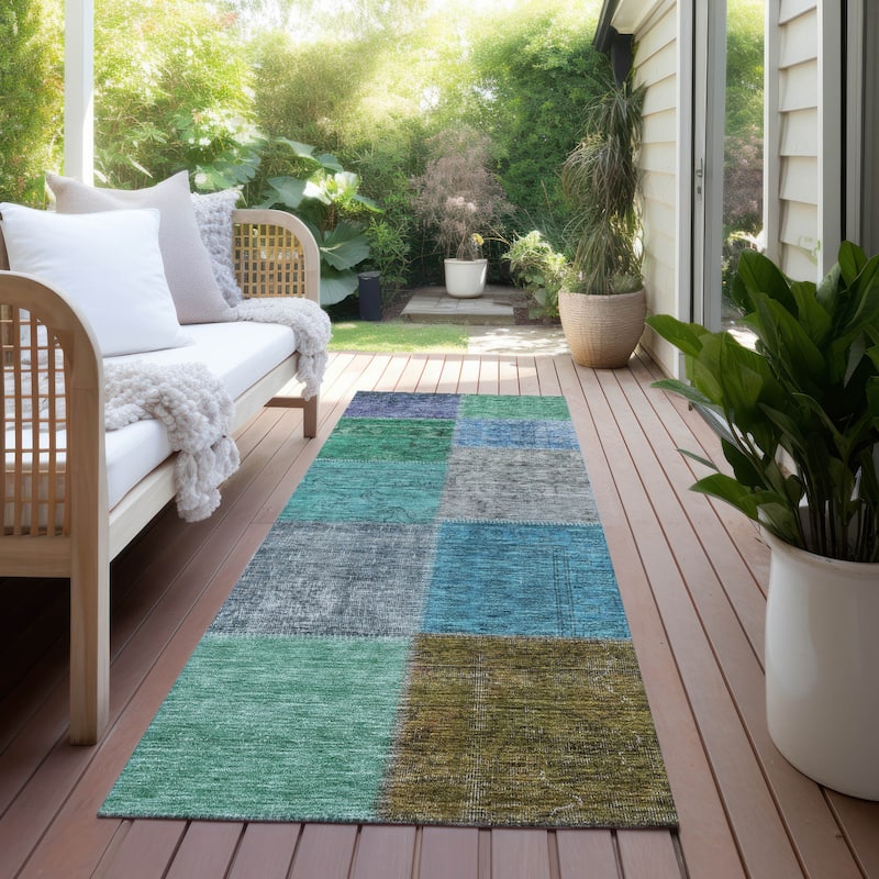 Machine Washable Indoor/ Outdoor Chantille Vintage Oriental Rug