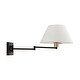 preview thumbnail 5 of 12, Livex Lighting 1-Light Off-White Shade Swing Arm Wall Lamp, 40039