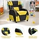 preview thumbnail 43 of 51, Gymax Gaming Recliner Sofa PU Leather Armchair for Kids Youth w/