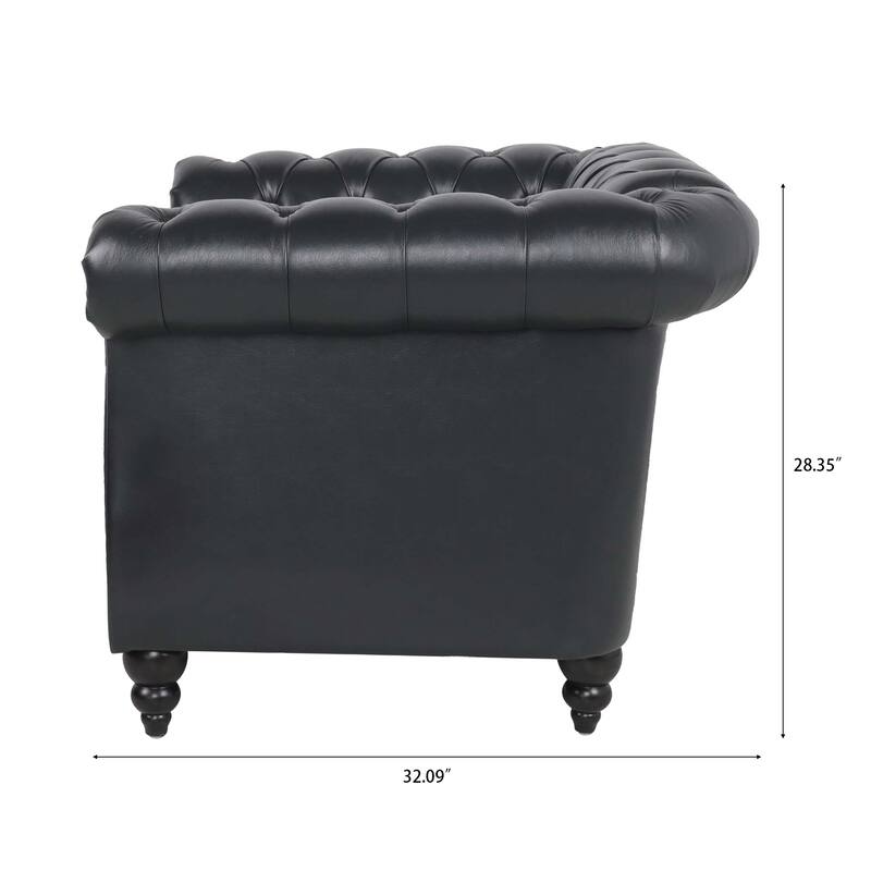 HCHAIRH Tufted Rolled Arm Seater Sofa Chair For Living Room