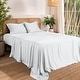 preview thumbnail 24 of 69, Bare Home Rayon from Bamboo Sheet Set - Deep Pocket - Breathable Full - White