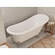 preview thumbnail 2 of 10, Diamante 67.3" White Acrylic Slipper Claw Foot Tub with Lion's Paw Feet