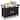XL Outdoor Bar Table With Stainless Steel Top, Outdoor Grill Cart For Patio, Kitchen Prep, Grilling Accessories, Black
