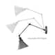 Modern Set of 2 Plug-in Adjustable Brushed Silver Swing Arm Wall Sconce for Bedroom