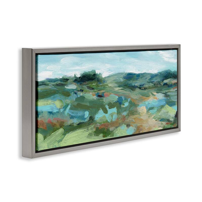 Stupell Painterly Landscape Greenery Framed Floater Canvas Wall Art Design By Carol Robinson