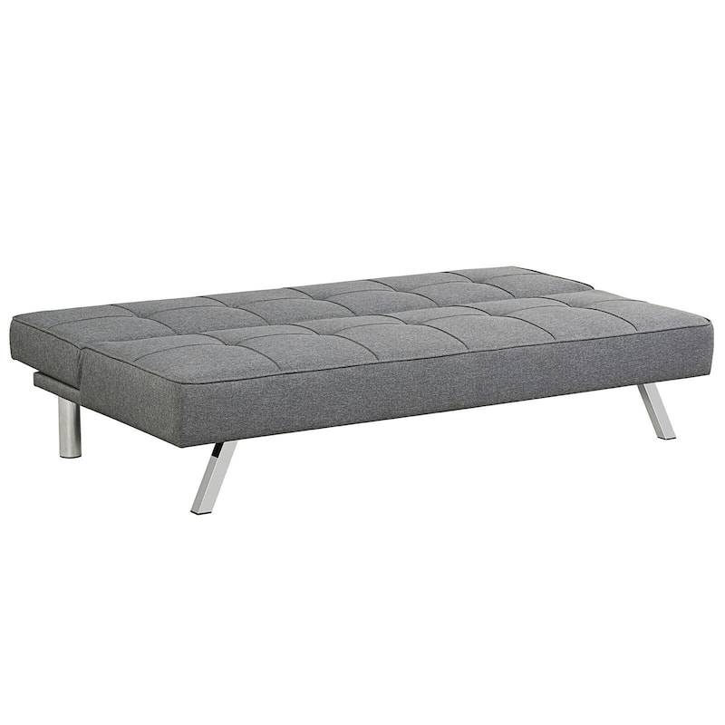 Convertible Futon Sofa Bed Adjustable Sleeper with Stainless Steel Legs - 69.5"x 38"x 16"(L x W x H)