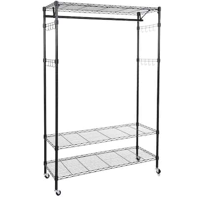 3-Tiers Large Size Garment Rack Clothing Rack With Wheels