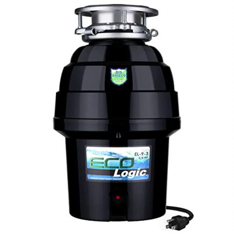 Eco Logic Continuous Feed Garbage Disposal for Kitchen Sinks - 3/4 HP