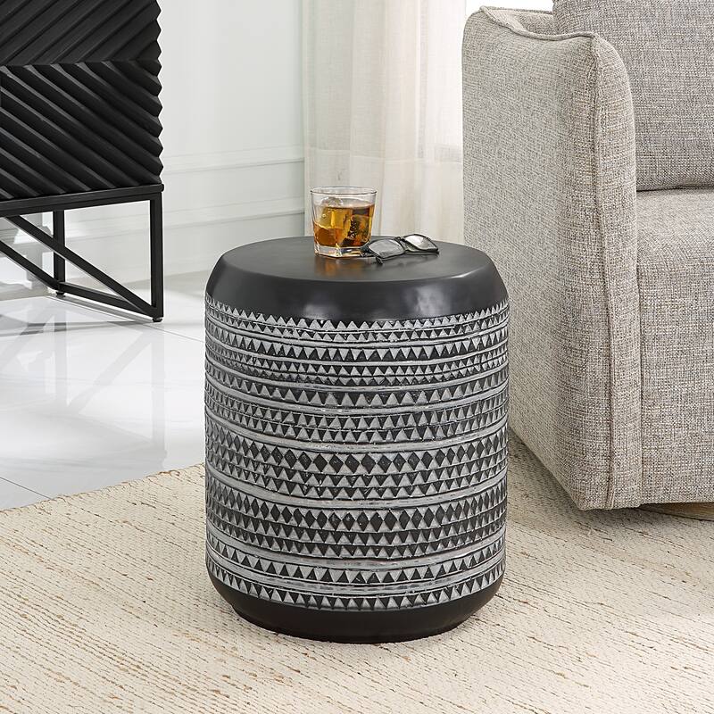 Cutting Edge Geometric End Accent Table - 18.5" - Black