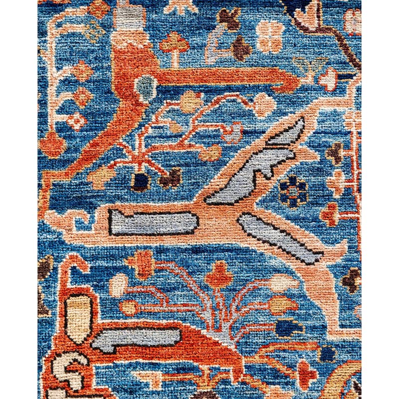 Serapi One-of-a-Kind Hand-Knotted Area Rug - Blue - 10' 0" x 14' 2"
