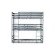 preview thumbnail 13 of 56, Rubber Wood Detachable Triple Twin Bunk Bed with Two Built-in Ladders,Guardrails,Kids and Baby