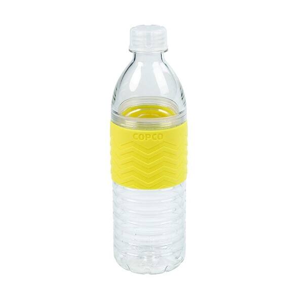 slide 1 of 1, Copco Hydra Reusable Tritan Water Bottle with Spill Resistant Lid and Non-Slip Sleeve, 16.9 Ounce, Yellow