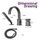 preview thumbnail 27 of 26, PROOX Deck Mount 3 Hole Roman Tub Faucet with Hand Shower