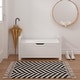 preview thumbnail 10 of 18, Kids Toy Box Chest,White Rubber Wood Toy Box for Boys Girls, Large Storage Cabinet with Flip-Top Lid/Safety Hinge