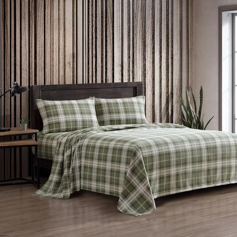 Eddie Bauer Printed Cotton Flannel Sheet Set
