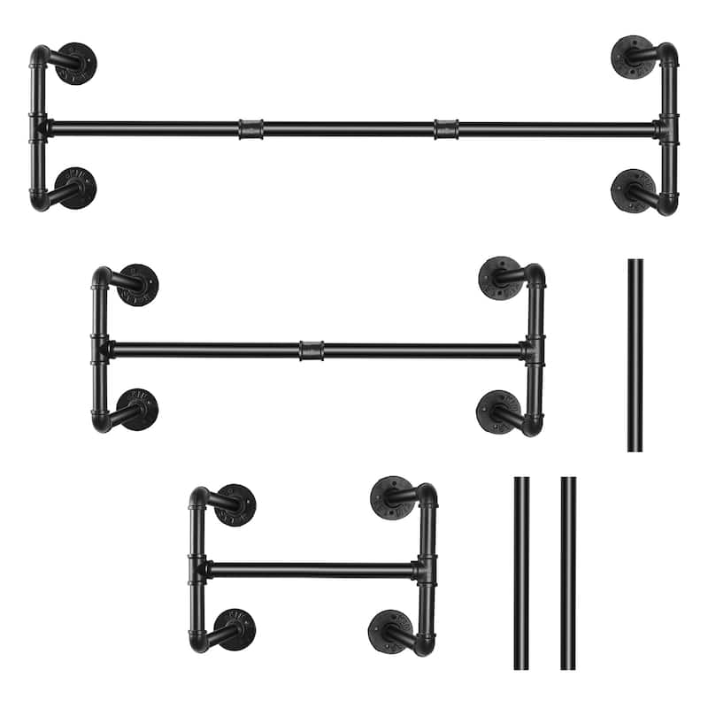 Industrial Pipe Wall Garment Clothes Rack Hanging Rod