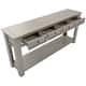 Console Table Sofa Table with Storage Drawers - Gray Wash