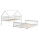 preview thumbnail 10 of 8, Costway Twin Over Full House Bunk Bed with Ladder & Guardrails - See Details