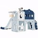 preview thumbnail 42 of 53, 7-in-1 Toddler Slide Set - Spaceship Playset with Slide, Arch Tunnel, Basketball Hoop, and Toy Storage