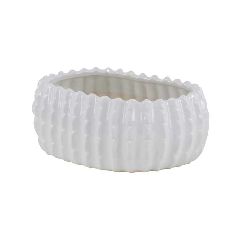 Ceramic Indoor Outdoor Planter - Set of 3 White - Roche River Decor