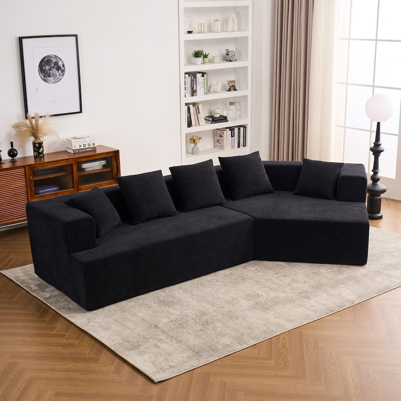 Modern Memory Foam Couch Sofa with Chenille Fabric Upholstered