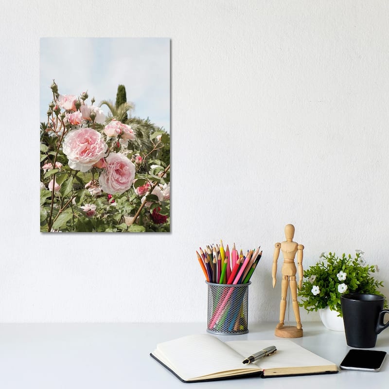 iCanvas "Pink Roses Garden" by Henrike Schenk Canvas Print - 12x8x0.75