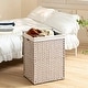 preview thumbnail 2 of 78, Laundry Hamper with Lid Rattan Basket with Removable Bags and Wheels