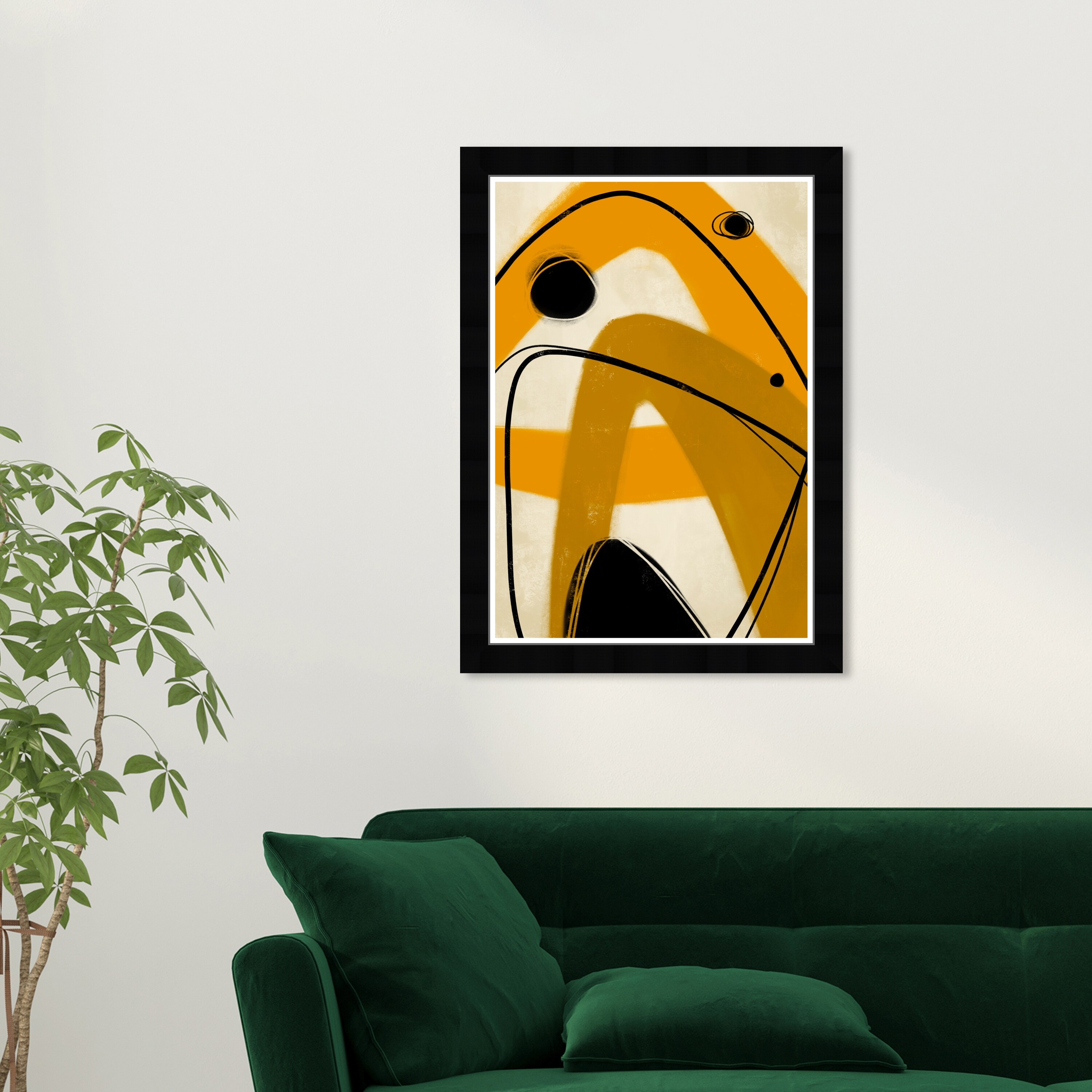 Wynwood Studio 'Bumblebee Flight' Abstract Wall Art Framed Print
