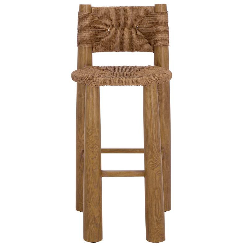 SAFAVIEH Couture Outdoor Patio Furniture Romona Round Barstool, Fully Assembled - 20"W x 22"D x 42"H