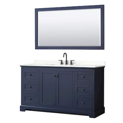 Wyndham Collection WCV232360S-QTZ-US3M58 Avery 60" Free Standing