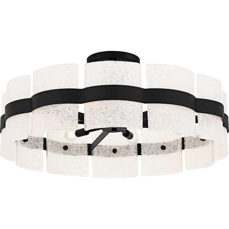 Sweeney 6-Light Matte Black Semi-Flush Mount