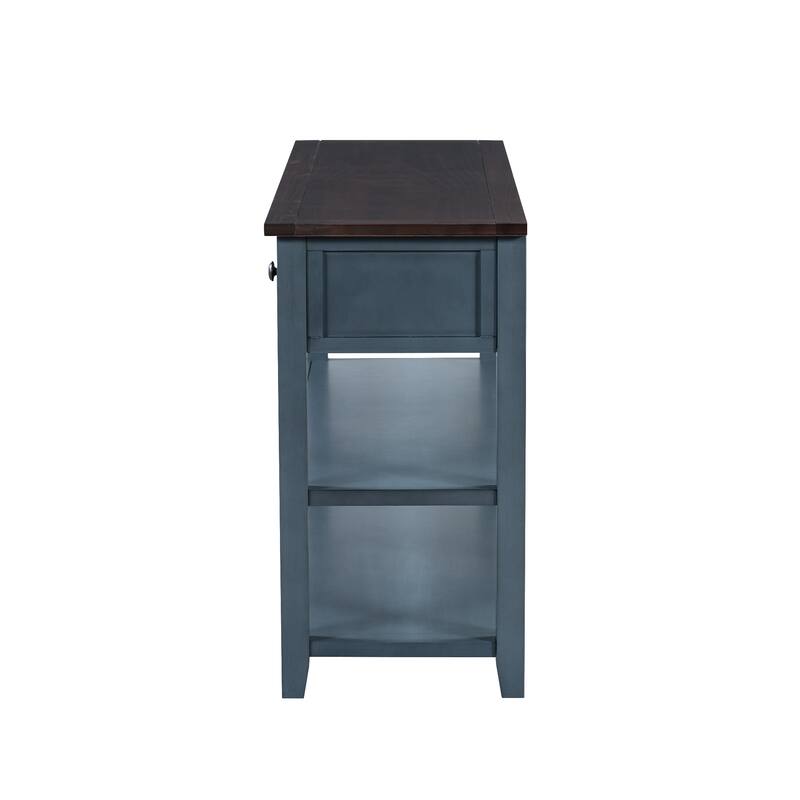 Console Table with Two Open Shelves