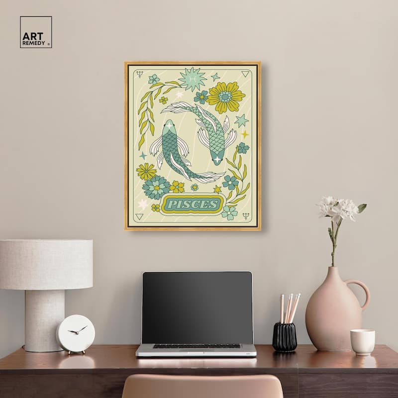 Pisces Stars Card Canvas by Art Remedy