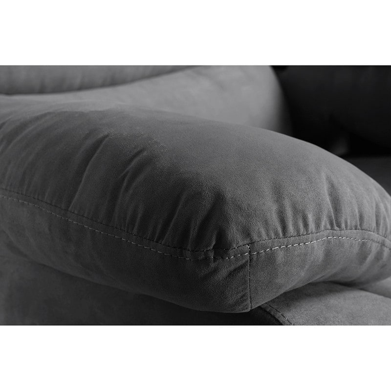 82" Width Polyester/Suede 5-Piece Manual Reclining Sectional Sofa