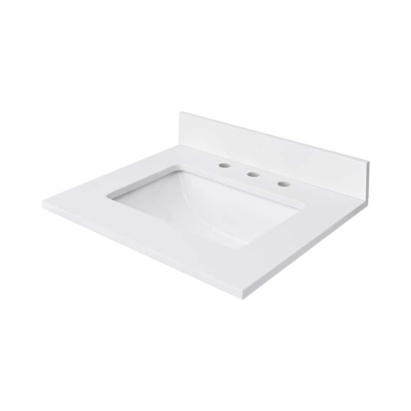 Avanity Quartz Vanity Top with Rectangular Undermount Sinks