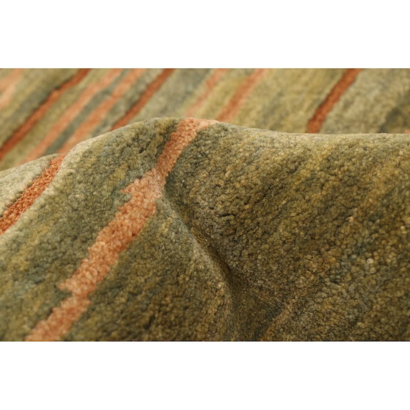 ECARPETGALLERY Hand-knotted Peshawar Ziegler Green Wool Rug - 5'1 x 6'11