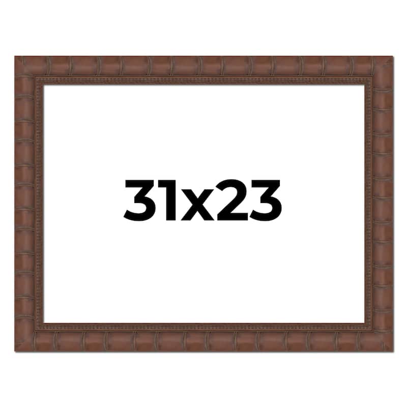 31x23 Frame Pewter Solid Wood Picture Frame Width 1.625 Inches | Interior Frame Depth 0.6875 Inches