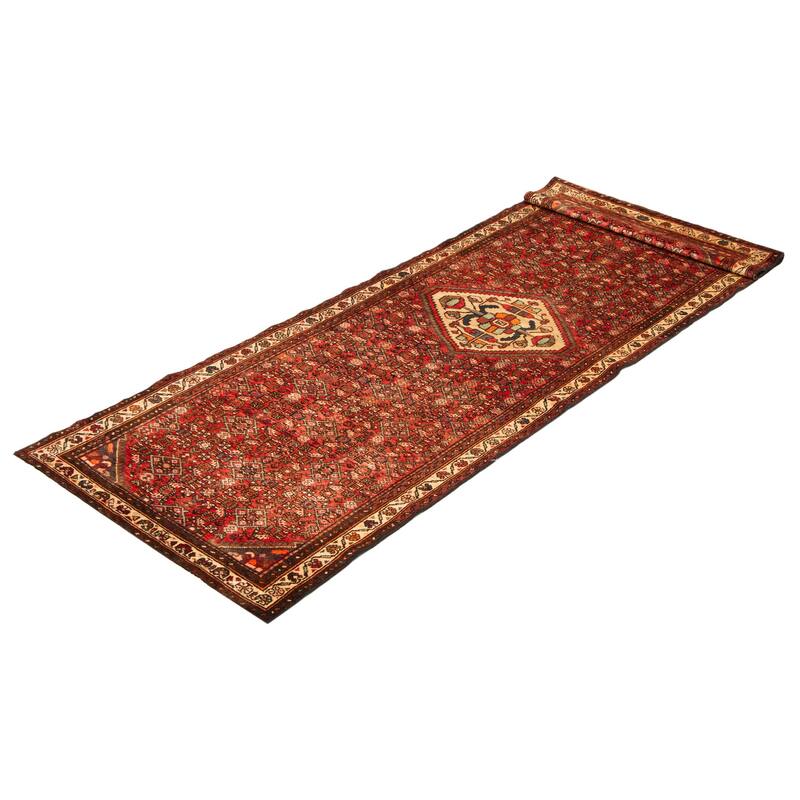 ECARPETGALLERY Hand-knotted Andelz Copper Wool Rug - 3'5 x 9'11