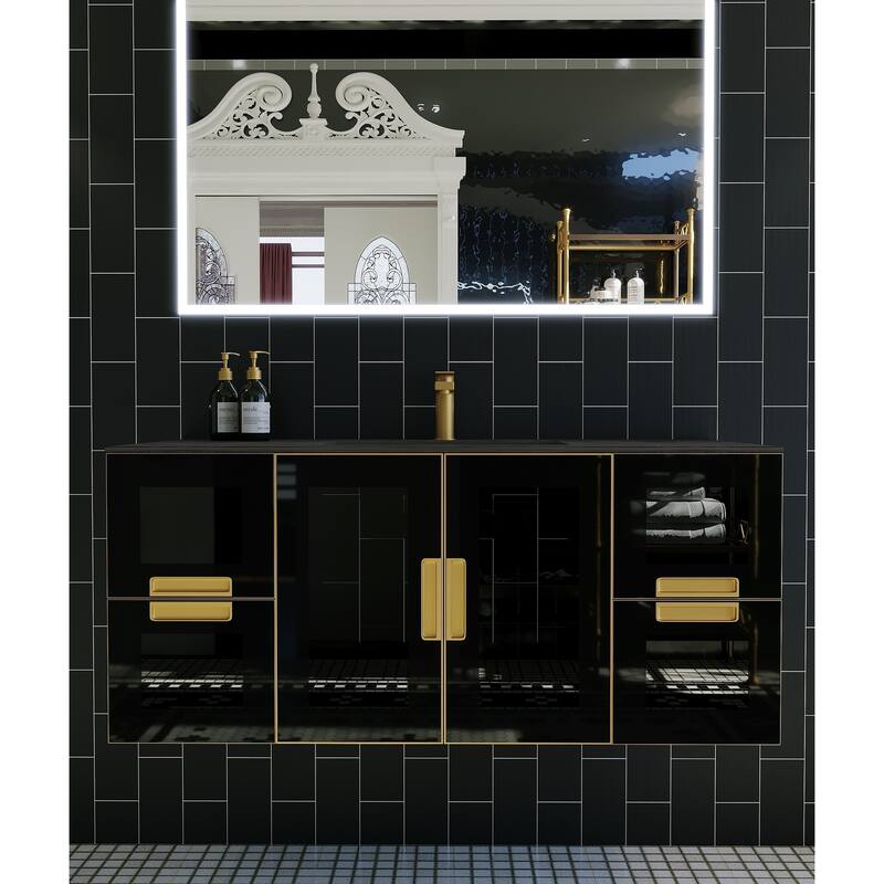 Solaria 48'' Wall Mounted Single Bathroom Vanity Set