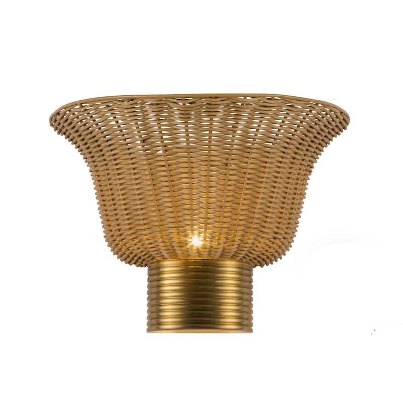 Alora Lighting WV667014 Rancho 10" Tall Bathroom Sconce with Rattan