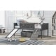 preview thumbnail 4 of 17, Farmhouse Design Twin size Wood Loft Bed,Climbing Frame and Ladder on Both Side,Two Storage Boxes,Double-sided Chalkboard
