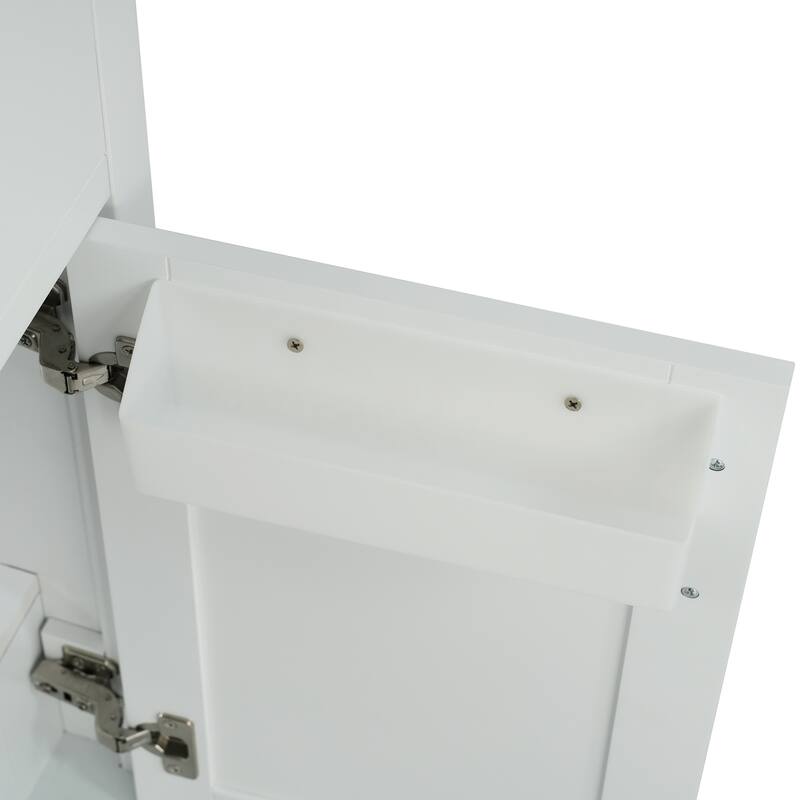 Anmytek 30 Inch Bathroom Vanity with Ceramic Sink and Ample Storage for Small Bathrooms