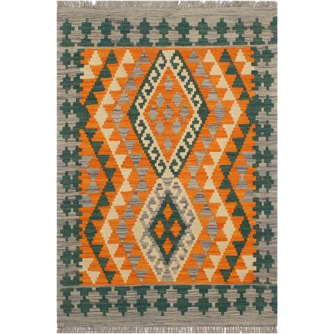 Southwestern Turkish Kilim Elfriede Hand-Woven Area Rug - 2'2" x 3'1"