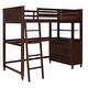 preview thumbnail 20 of 43, Twin Size Loft Bed Kids Bed Frame Wooden Storage Bed with Desk, Shelves, Pull-out Drawers, Ladder and Guardrail