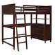 preview thumbnail 7 of 13, Twin Size Wooden Loft Bed With Drawers And Desk,Shelves,Solid Construction
