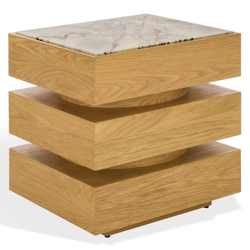 SAFAVIEH Couture Shayrina Marble Accent Table - 22"W x 18"D x 23"H