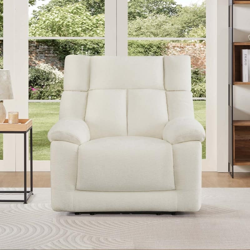 Spruce & Spring Power Lay Flat Nursery Recliner with Bluetooth Speakers and Power Lumbar Support