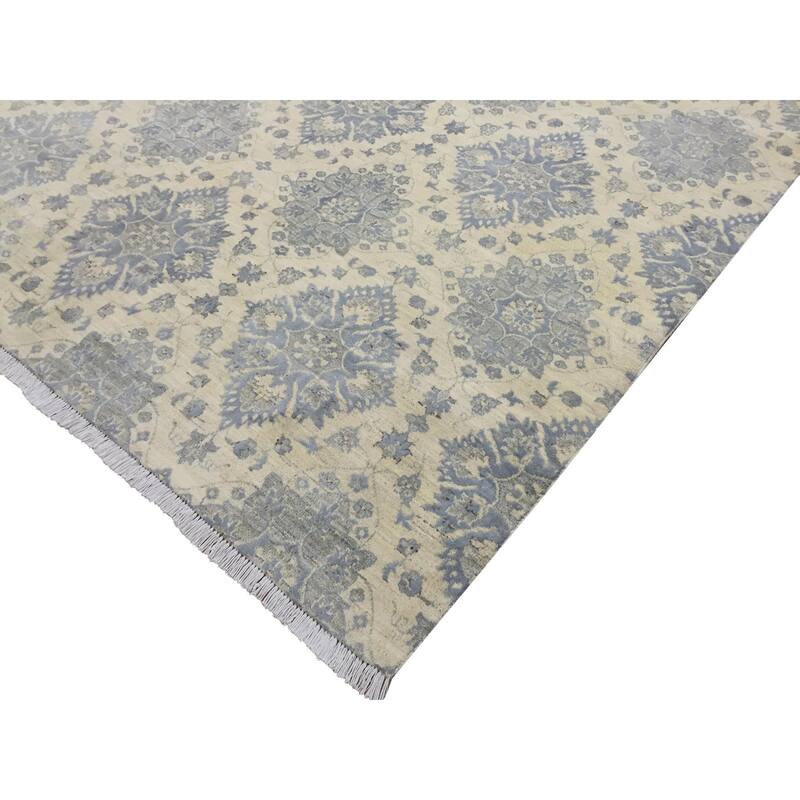 Classic Ziegler Hand-Knotted Wool and Silk Rug- ''' x ''' - 9'11'' x 14'3''