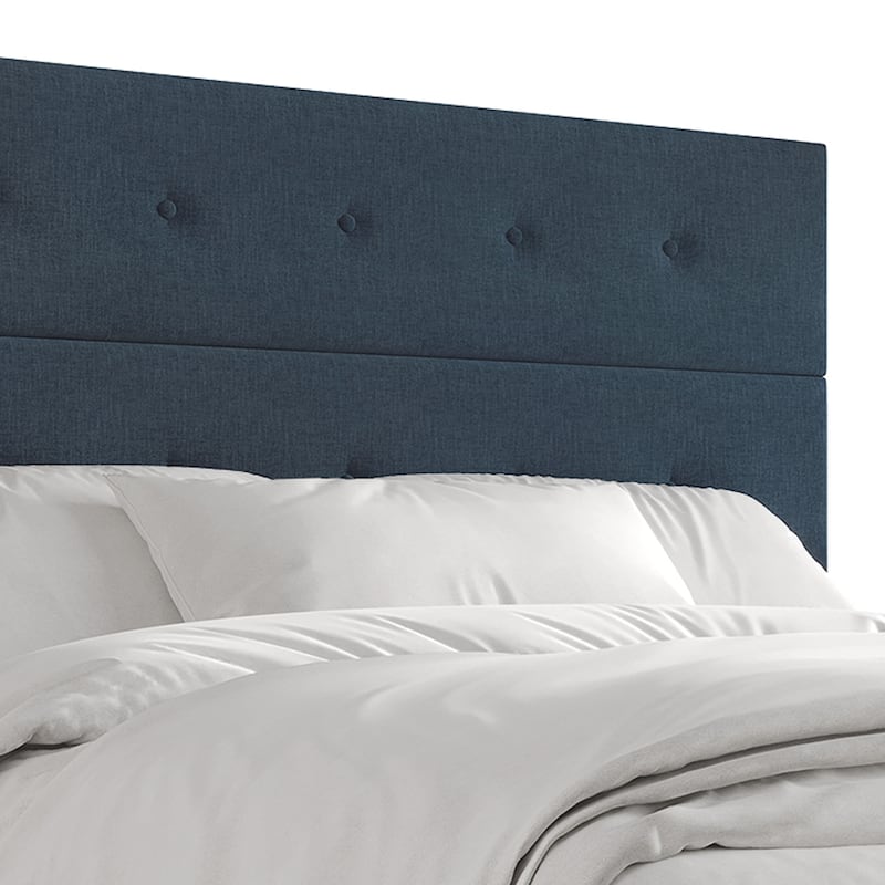 CraftPorch Luxury Button Tufted Upholstered Linen Bed
