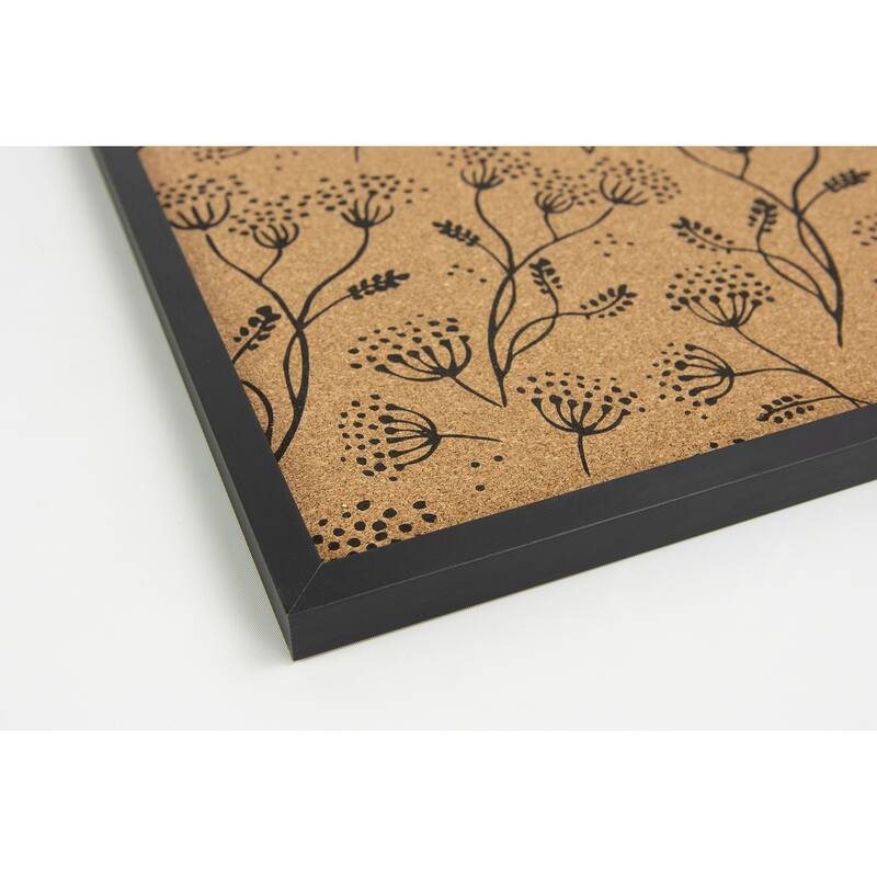 WallPops Floral Branch Black Printed Corkboard